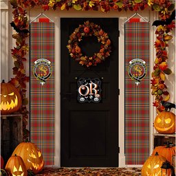 ScotsTee Shop Scottish MacKintosh Chief Tartan Front Porch Sign Set, Hanging Banner Set