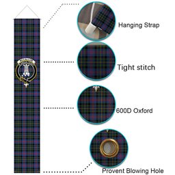 ScotsTee Shop Scottish McCallum of Berwick Modern Tartan Front Porch Sign Set, Hanging Banner Set