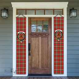 ScotsTee Shop Scottish MacGill Modern Tartan Front Porch Sign Set, Hanging Banner Set