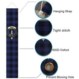 ScotsTee Shop Scottish McKay Blue #02 Tartan Front Porch Sign Set, Hanging Banner Set