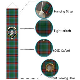 ScotsTee Shop Scottish Jardine Dress Ancient Tartan Front Porch Sign Set, Hanging Banner Set
