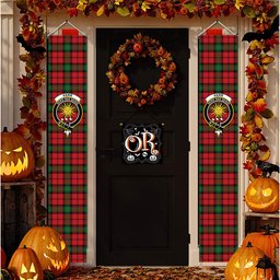 ScotsTee Shop Scottish Kerr Tartan Front Porch Sign Set, Hanging Banner Set