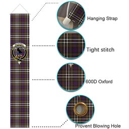 ScotsTee Shop Scottish MacDonell of Glengarry Dress  Modern Tartan Front Porch Sign Set, Hanging Banner Set