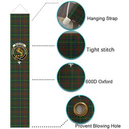 ScotsTee Shop Scottish McIntosh Hunting Tartan Front Porch Sign Set, Hanging Banner Set