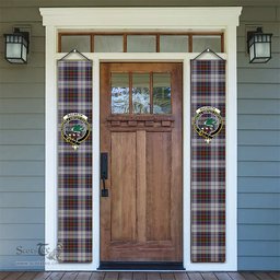 ScotsTee Shop Scottish MacBeth Dress Tartan Front Porch Sign Set, Hanging Banner Set