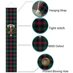 ScotsTee Shop Scottish MacLennan Modern Tartan Front Porch Sign Set, Hanging Banner Set