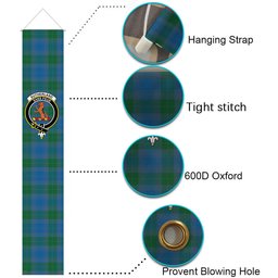 ScotsTee Shop Scottish Sutherland Hunting Ancient Tartan Front Porch Sign Set, Hanging Banner Set