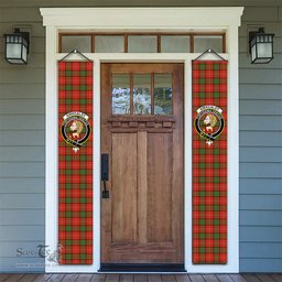 ScotsTee Shop Scottish Kirk Ancient Tartan Front Porch Sign Set, Hanging Banner Set
