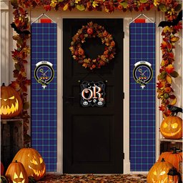 ScotsTee Shop Scottish Kircaldy Tartan Front Porch Sign Set, Hanging Banner Set