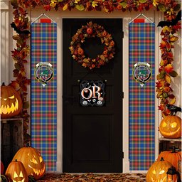 ScotsTee Shop Scottish MacBeth Modern SC Tartan Front Porch Sign Set, Hanging Banner Set