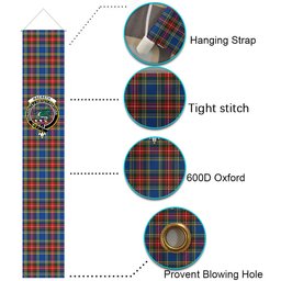 ScotsTee Shop Scottish MacBeth Modern SC Tartan Front Porch Sign Set, Hanging Banner Set