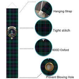 ScotsTee Shop Scottish Morrison Hunting Modern Tartan Front Porch Sign Set, Hanging Banner Set