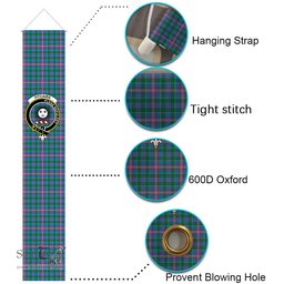ScotsTee Shop Scottish Pitcairn Hunting Tartan Front Porch Sign Set, Hanging Banner Set