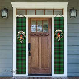 ScotsTee Shop Scottish Lundin Tartan Front Porch Sign Set, Hanging Banner Set