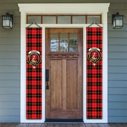 ScotsTee Shop Scottish Wallace Hunting - Red Tartan Front Porch Sign Set, Hanging Banner Set