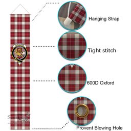 ScotsTee Shop Scottish MacPhee Dress Modern Tartan Front Porch Sign Set, Hanging Banner Set