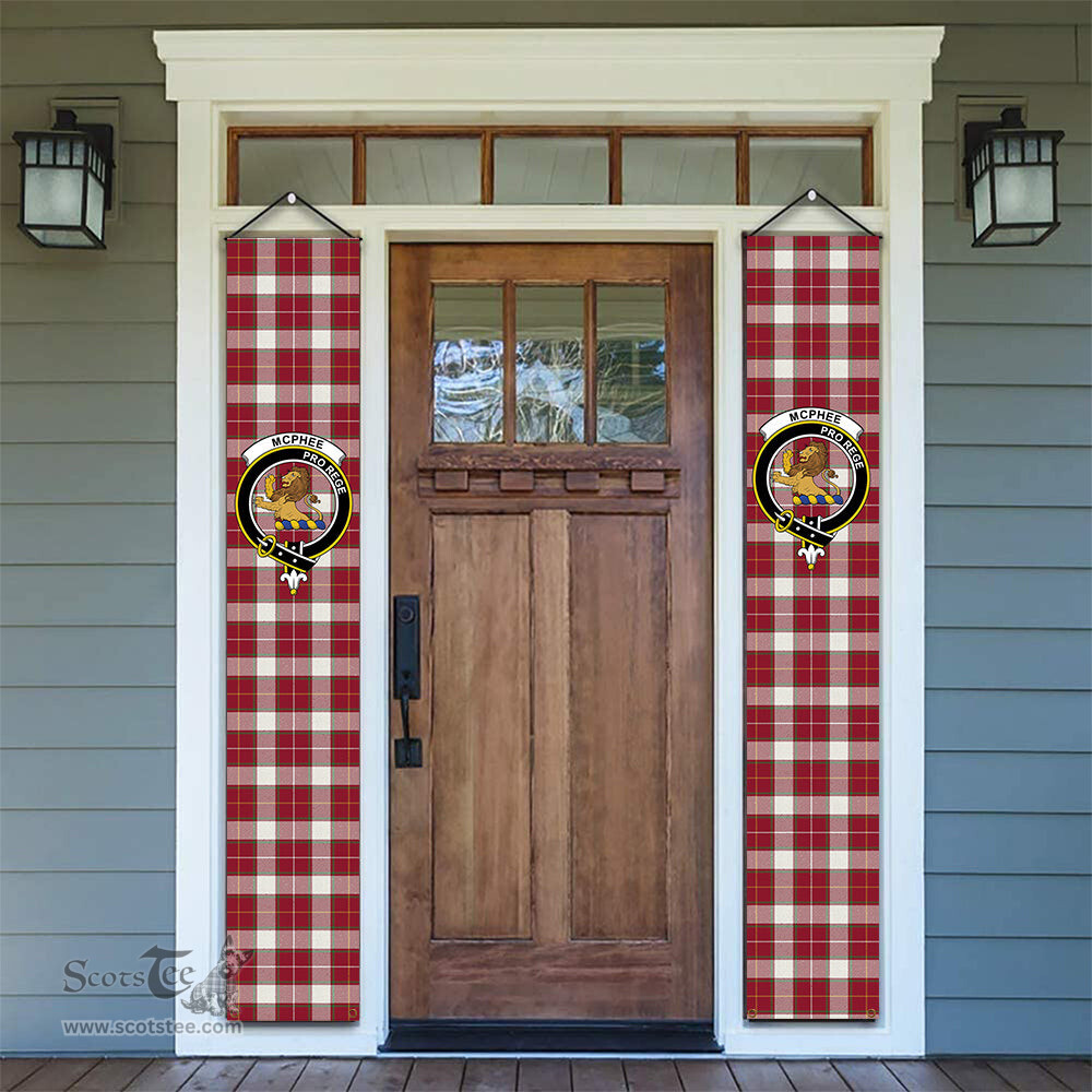 ScotsTee Shop Scottish McPhee Dress Modern Tartan Front Porch Sign Set, Hanging Banner Set