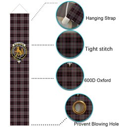 ScotsTee Shop Scottish McPherson Hunting Tartan Front Porch Sign Set, Hanging Banner Set