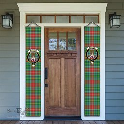 ScotsTee Shop Scottish Muirhead SC Tartan Front Porch Sign Set, Hanging Banner Set