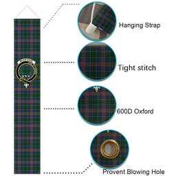 ScotsTee Shop Scottish McAucliffe Tartan Front Porch Sign Set, Hanging Banner Set