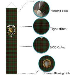 ScotsTee Shop Scottish MacFie Hunting Tartan Front Porch Sign Set, Hanging Banner Set