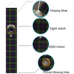 ScotsTee Shop Scottish MacDonell of Glengarry 3 Tartan Front Porch Sign Set, Hanging Banner Set