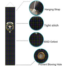 ScotsTee Shop Scottish Murray of Atholl Modern Tartan Front Porch Sign Set, Hanging Banner Set