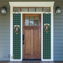 ScotsTee Shop Scottish Reid (Mill City) Ancient Tartan Front Porch Sign Set, Hanging Banner Set