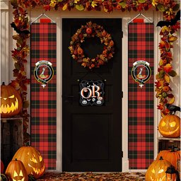 ScotsTee Shop Scottish Wallace Weathered Tartan Front Porch Sign Set, Hanging Banner Set