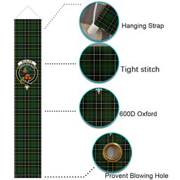 ScotsTee Shop Scottish McAlpin Modern Tartan Front Porch Sign Set, Hanging Banner Set