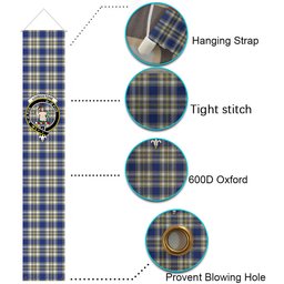 ScotsTee Shop Scottish Livingstone Dress Modern Tartan Front Porch Sign Set, Hanging Banner Set
