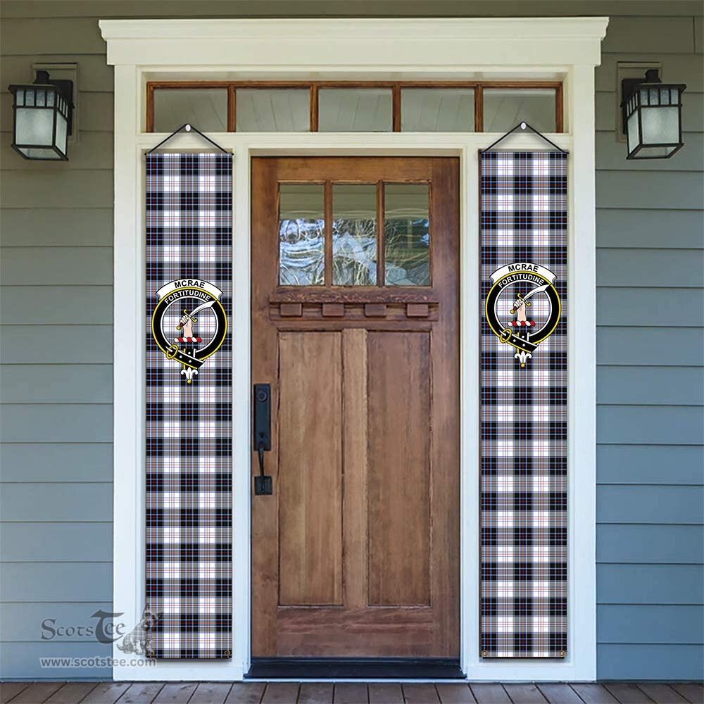 ScotsTee Shop Scottish McRae Dress Modern Tartan Front Porch Sign Set, Hanging Banner Set