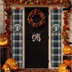 ScotsTee Shop Scottish McCallum Dress Tartan Front Porch Sign Set, Hanging Banner Set