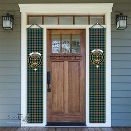 ScotsTee Shop Scottish Keith District Ancient Tartan Front Porch Sign Set, Hanging Banner Set