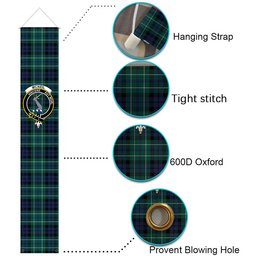 ScotsTee Shop Scottish McNeil of Colonsay Modern Tartan Front Porch Sign Set, Hanging Banner Set