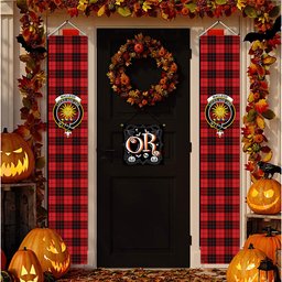 ScotsTee Shop Scottish MacLeod of Raasay SC Tartan Front Porch Sign Set, Hanging Banner Set