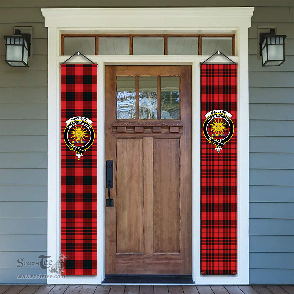 ScotsTee Shop Scottish MacLeod of Raasay SC Tartan Front Porch Sign Set, Hanging Banner Set