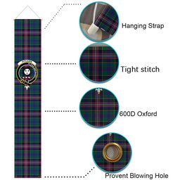 ScotsTee Shop Scottish Pitcairn Hunting Modern Tartan Front Porch Sign Set, Hanging Banner Set