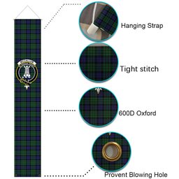 ScotsTee Shop Scottish McCallum Modern Tartan Front Porch Sign Set, Hanging Banner Set
