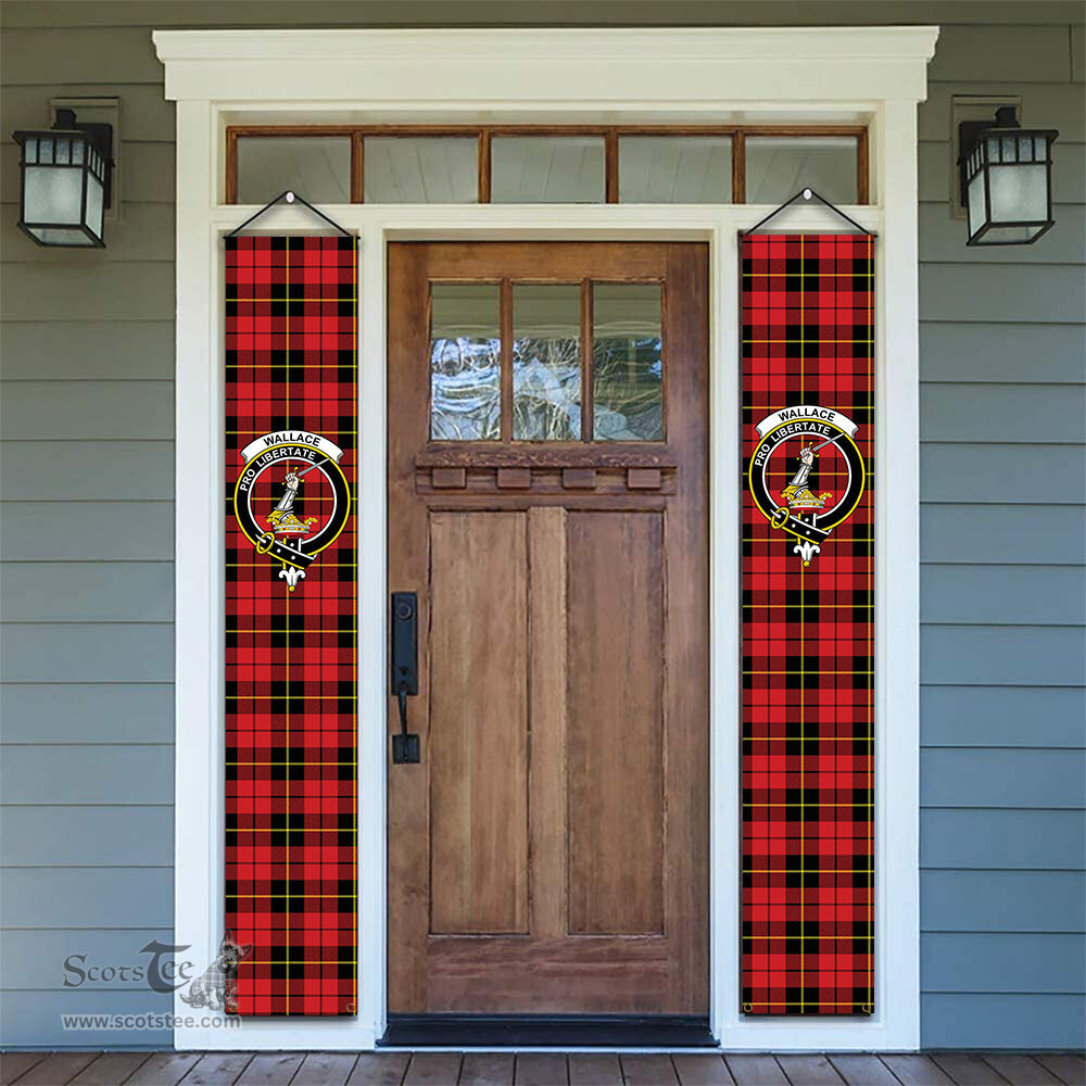 ScotsTee Shop Scottish Wallace Modern Tartan Front Porch Sign Set, Hanging Banner Set