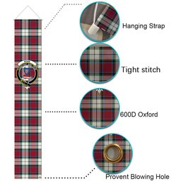 ScotsTee Shop Scottish Rose Dress Modern Tartan Front Porch Sign Set, Hanging Banner Set