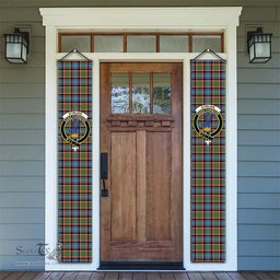 ScotsTee Shop Scottish Stirling SC Tartan Front Porch Sign Set, Hanging Banner Set