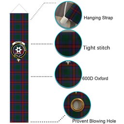 ScotsTee Shop Scottish Jardine Dress Tartan Front Porch Sign Set, Hanging Banner Set