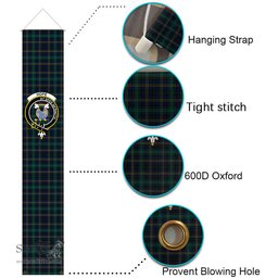 ScotsTee Shop Scottish Hope Vere Modern Clan Tartan Front Porch Sign Set, Hanging Banner Set