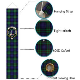 ScotsTee Shop Scottish MacKinlay Modern Tartan Front Porch Sign Set, Hanging Banner Set