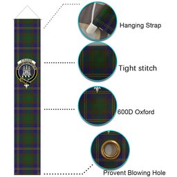 ScotsTee Shop Scottish Strange of Balkaskie Tartan Front Porch Sign Set, Hanging Banner Set