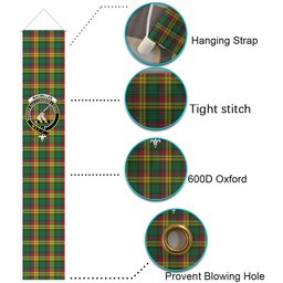 ScotsTee Shop Scottish MacMillan Old Ancient Tartan Front Porch Sign Set, Hanging Banner Set