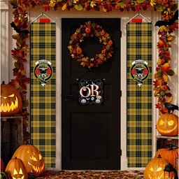 ScotsTee Shop Scottish MacLeod 1831 Tartan Front Porch Sign Set, Hanging Banner Set