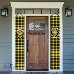ScotsTee Shop Scottish MacLeod of Lewis Modern Tartan Front Porch Sign Set, Hanging Banner Set