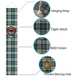 ScotsTee Shop Scottish McLeod Of Californian Ancient Tartan Front Porch Sign Set, Hanging Banner Set